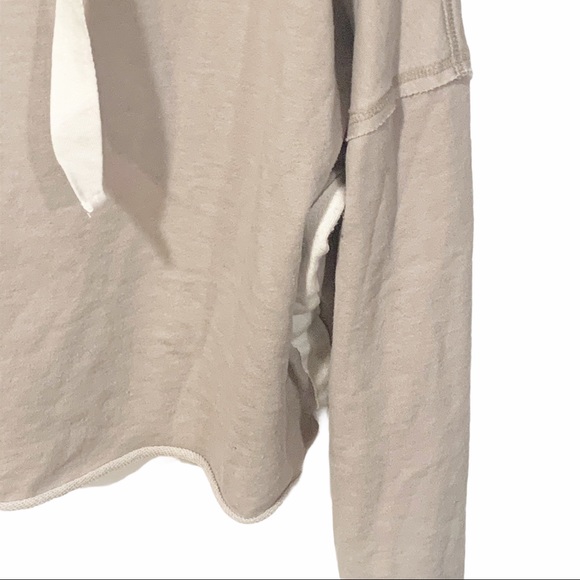 Betsey Johnson Size XL Raw Edge Cropped Hooded Sweatshirt‎ - Picture 3 of 6